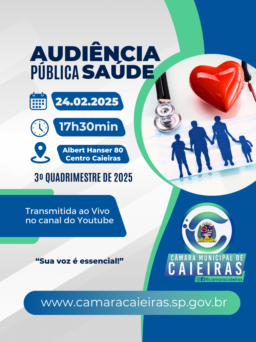 Notícia: Audiência Pública – Saúde Pública | 3º Quadrimestre de 2025